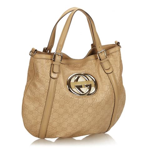 borsa gucci in pelle guccissima|farfetch Gucci donna.